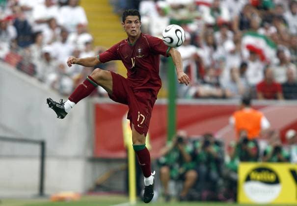 World Cup 2006-Group D Portugal vs Iran Portugal s Cristiano Ronaldo in action during the World Cup 2006, Portugal vs Iran at the FIFA World Cup, WM, Weltmeisterschaft, Fussball Stadium in Frankfurt, Germany on June 17, 2006. Portugal won 2-0. Photo by Christian Liewig ABACAPRESS.COM Frankfurt Germany  Copyright: xLiewigxChristian ABACAx 100182_24 LiewigxChristian ABACAx 100182_24