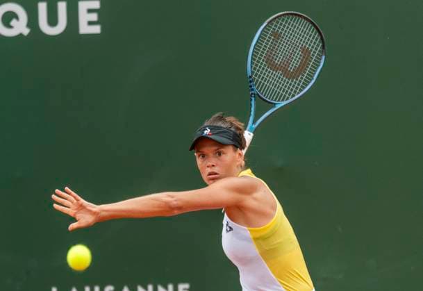 July 26, 2023, Lausanne, Vaud, Switzerland: Lausanne Switzerland, 07 26 2023: Chloe Paquet of France during 8th final of Ladies Open Lausanne. Ladies Open Lausanne took place tennis club of Lausanne, the Olympic capital Lausanne Switzerland - ZUMAd206 0300215577st Copyright: xEricxDubostx