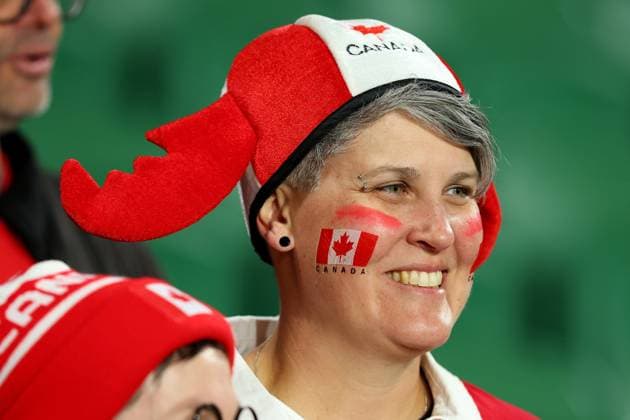 July 26, 2023, Perth, WESTERN AUSTRALIA, Australia: Canada fans show their support prior to the Canada vs. Ireland Group B match at the FIFA Women s World Cup in Perth, Australia, Wednesday, July 26, 2023. Canada News - July 26, 2023  - ZUMAc35_ 20230726_zaf_c35_003 Copyright: xJamesxWorsfoldx
