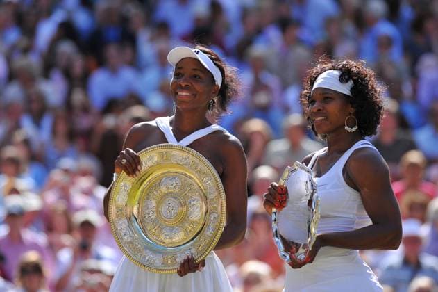 Venus Williams win the Wimbledon tennis championships 2008 USA s Venus and Serena Williams hold their trophy after their Final match at the Wimbledon tennis championships in London, UK on July 5, 2008. Venus won 7-5, 6-4. Photo by Corinne Dubreuil Cameleon ABACAPRESS.COM London  Copyright: xDubreuilxCorinne ABACAx 157585_10 DubreuilxCorinne ABACAx 157585_10