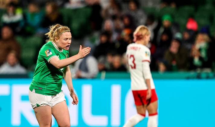 2023 FIFA Women s World Cup Group B, Perth Rectangular Stadium, Perth, Australia 26 7 2023 Canada vs Republic of Ireland WNT Ireland™s Amber Barrett dejected late in the game Amber Barrett dejected late in the game 26 7 2023  Copyright: x INPHO RyanxByrnex RB1_0140