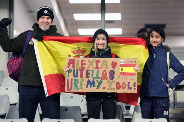 26th July 2023: Eden Park, Auckland, New Zealand: Spanish fans and supporters. Spain v Zambia, Group Stage - Group C 2023 FIFA Women& x2019;s Football World Cup match at Eden Park, Auckland, New Zealand  ActionPlus12535604 BrettxPhibbs