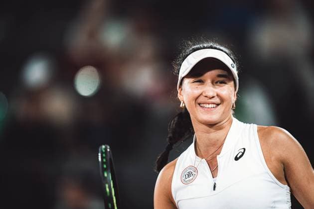 Tennis Frauen WTA, Tennis Damen Tour 250 European Open Hamburg Panna Udvardy (HUN) vs. Eva Lys (GER) 26.07.2023 Eva Lys (GER) Portrait Lachen Hamburg Tennis am Rothenbaum Hamburg Deutschland