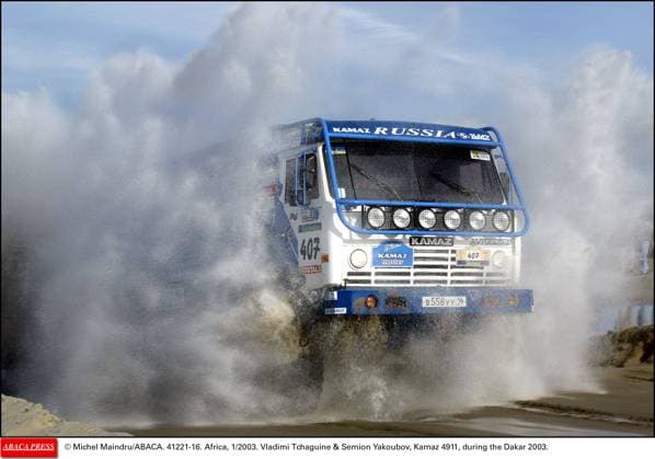 41221 16 Michel Maindru ABACA. 41221-16. Africa, 1 2003. Vladimi Tchaguine & Semion Yakoubov, Kamaz 4911, during the Dakar 2003.  Copyright: xMaindruxPhoto ABACAx 41221_16 MaindruxPhoto ABACAx 41221_16