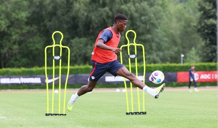 RB Leipzig - Italien Trainingslager Bruneck, 27.07.2023, Sportpark Reiperting Reischach, Fussball, RB Leipzig (GER Bundesliga) - Trainingslager in Südtirol Italien , Im Bild: Ilaix Moriba (26, RB Leipzig) ,