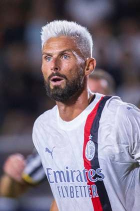 July 27, 2023, Carson, California, USA: Olivier Giroud 9 of AC Milan during the 2023 Soccer Champions Tour game against Juventus on Thursday July 27, 2023 at the Dignity Health Sports Park Stadium in Carson, California. Juventus defeats AC Milan, 2-2 (4-3 penalties). ARIANA RUIZ PI Carson USA - ZUMAp124 20230727_zaa_p124_012 Copyright: xArianaxRuizx