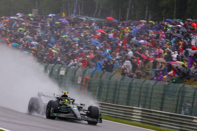 44 Lewis Hamilton (GBR, Mercedes-AMG Petronas F1 Team), F1 Grand Prix of Belgium at Circuit de Spa-Francorchamps on July 28, 2023 in Spa-Francorchamps, Belgium. (Photo by HOCH ZWEI) Spa-Francorchamps Belgium