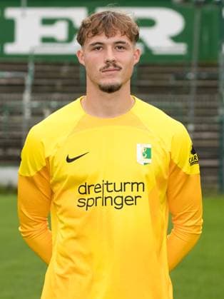 Teampraesentation Chemie Leipzig Regionalliga Nordost BSG Chemie Leipzig, Regionalliga Nordost, Porträttermin 2023 2024, Leipzig, 27.07.2023, Alfred-Kunze-Sportpark, Fussball , Im Bild: Torwart Lenno Udo Schmidt ,