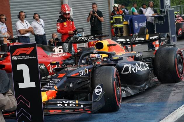 FORMULA 1 MSC CRUISES BELGIAN GRAND PRIX 2023 28.07.2023, Circuit de Spa-Francorchamps, Spa-Franchorchamps, FORMULA 1 MSC CRUISES BELGIAN GRAND PRIX 2023 , im Bild Poleposition für Max Verstappen (NLD), Oracle Red Bull Racing