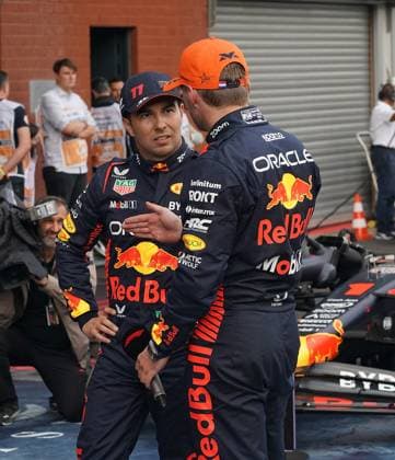 FORMULA 1 MSC CRUISES BELGIAN GRAND PRIX 2023 28.07.2023, Circuit de Spa-Francorchamps, Spa-Franchorchamps, FORMULA 1 MSC CRUISES BELGIAN GRAND PRIX 2023 , im Bild Poleposition für Max Verstappen (NLD), Oracle Red Bull Racing, 3.Startplatz für Sergio Perez (MEX), Oracle Red Bull Racing