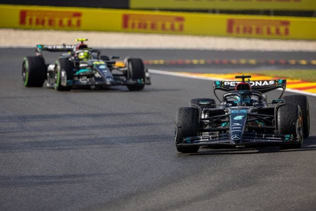 Belgian Grand Prix Formula One 2023 SPA-FRANCORCHAMPS, BELGIUM - JULY 28 : Russels-Hamilton -Qualif-during the Belgian Grand Prix Formula One Spa Francorchamps on July 28, 2023 in Spa-Francorchamps, Belgium, 28 07 2023 Spa-Francorchamps Belgium  Copyright: xBbx