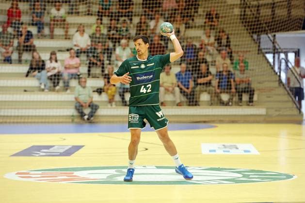 28.07.2023, xovx, Handball HBL Bundesliga Testspiel, HSG Wetzlar - 1. VfL Potsdam Nemanja Zelenovic (HSG Wetzlar), Freisteller Wetzlar-Dutenhofen Sporthalle Dutenhofen Hessen Deutschland (DE) *** 28 07 2023, xovx, Handball HBL Bundesliga Testspiel, HSG Wetzlar 1 VfL Potsdam Nemanja Zelenovic HSG Wetzlar , Freisteller Wetzlar Dutenhofen Sporthalle Dutenhofen Hessen Germany EN