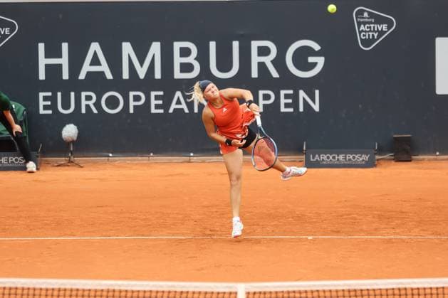 Tennis: European Open 2023, Halbfinale, Damen, Hamburg, 28.07.2023 Nomam Noha Akugue (GER) - Diana Shnaider (RUS) Hamburg Germany