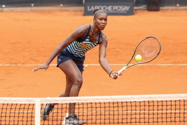 Tennis: European Open 2023, Halbfinale, Damen, Hamburg, 28.07.2023 Nomam Noha Akugue (GER) - Diana Shnaider (RUS) Hamburg Germany