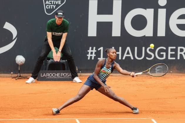 Tennis: European Open 2023, Halbfinale, Damen, Hamburg, 28.07.2023 Nomam Noha Akugue (GER) - Diana Shnaider (RUS) Hamburg Germany