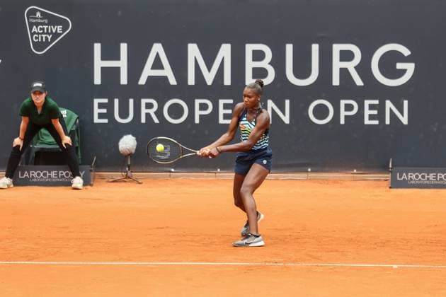 Tennis: European Open 2023, Halbfinale, Damen, Hamburg, 28.07.2023 Nomam Noha Akugue (GER) - Diana Shnaider (RUS) Hamburg Germany