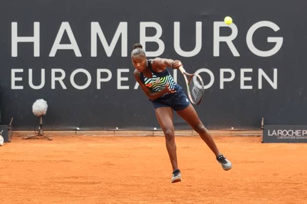 Tennis: European Open 2023, Halbfinale, Damen, Hamburg, 28.07.2023 Nomam Noha Akugue (GER) - Diana Shnaider (RUS) Hamburg Germany