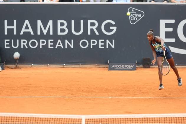 Tennis: European Open 2023, Halbfinale, Damen, Hamburg, 28.07.2023 Nomam Noha Akugue (GER) - Diana Shnaider (RUS) Hamburg Germany