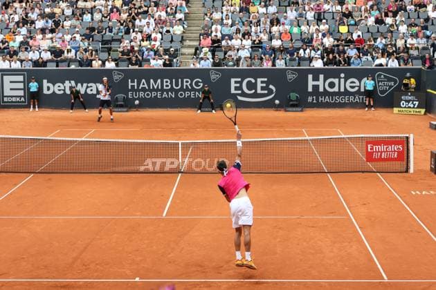 Tennis: European Open 2023, Herren, Hamburg, 28.07.2023 Zhizhen Zhang (CHI) - Daniel Altmaier (GER) Hamburg Germany