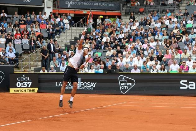 Tennis: European Open 2023, Herren, Hamburg, 28.07.2023 Zhizhen Zhang (CHI) - Daniel Altmaier (GER) Hamburg Germany