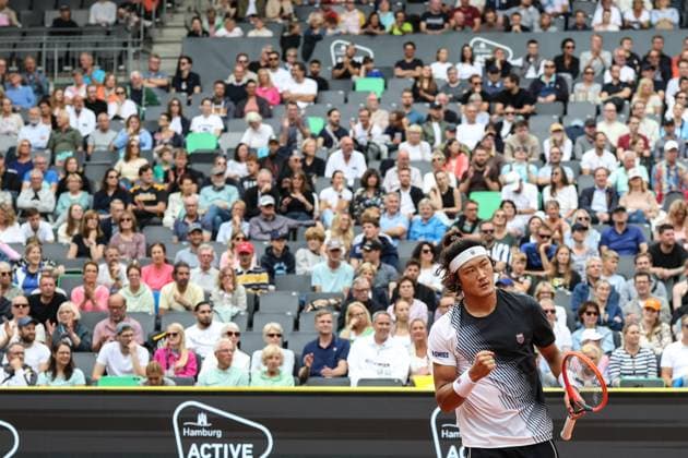 Tennis: European Open 2023, Herren, Hamburg, 28.07.2023 Zhizhen Zhang (CHI) - Daniel Altmaier (GER) Hamburg Germany