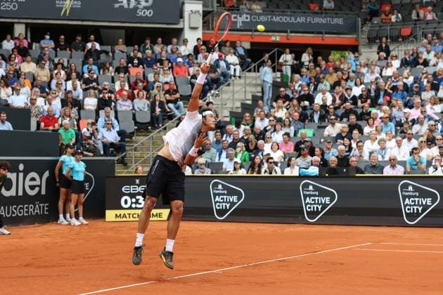 Tennis: European Open 2023, Herren, Hamburg, 28.07.2023 Zhizhen Zhang (CHI) - Daniel Altmaier (GER) Hamburg Germany
