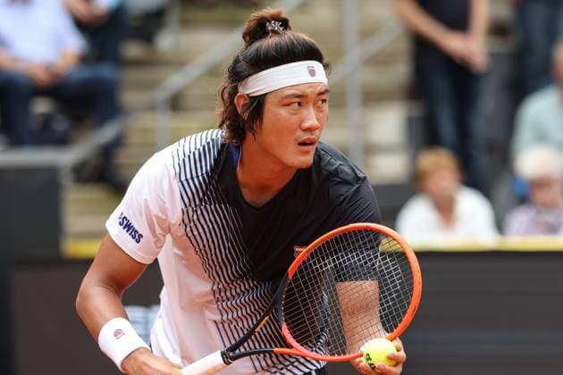 Tennis: European Open 2023, Herren, Hamburg, 28.07.2023 Zhizhen Zhang (CHI) - Daniel Altmaier (GER) Hamburg Germany