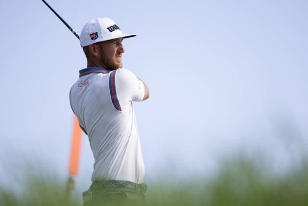 BLAINE, MN - JULY 28: Kevin Chappell hits a tee shot on the fourteenth hole during the second round of the 3M Open at TPC Twin Cities on July 28, 2023 in Blaine, Minnesota. (Photo by Bailey Hillesheim Icon Sportswire) GOLF: JUL 28 PGA, Golf Herren - 3M Open Round 2 EDITORIAL USE ONLY Icon2307280093