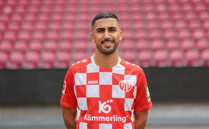 Fussball - Offizielles Portrait 1. FSVMainz 05, 1. FSV Mainz 05, Bundesliga-Saison 2023 2024, Aymen Barkok,