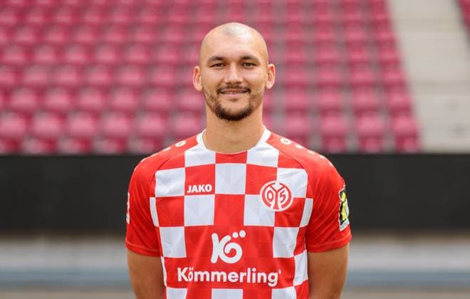 Fussball - Offizielles Portrait 1. FSVMainz 05, 1. FSV Mainz 05, Bundesliga-Saison 2023 2024, Ludovic Ajorque,