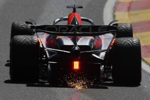 Red Bull Racing Dutch rider Max Verstappen pictured in action during the shootout ahead of the sprint race of the F1 Grand Prix of Belgium auto race, in Spa-Francorchamps, Saturday 29 July 2023. The Spa-Francorchamps Formula One Grand Prix takes place this weekend, from July 28th to July 30th. BENOITxDOPPAGNE  x71260942x