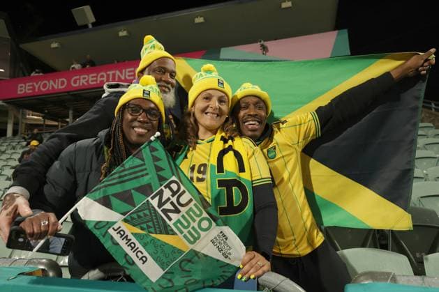 WWC23 PANAMA JAMAICA, Fans are seen before the FIFA Women s World Cup 2023 soccer match between Panama and Jamaica at Perth Rectangular Stadium in Perth, Saturday, July 29, 2023. ( NO ARCHIVING, EDITORIAL USE ONLY, NO USE IN BOOKS WITHOUT CONSENT PERTH WESTERN AUSTRALIA AUSTRALIA  Copyright: xRICHARDxWAINWRIGHTx 20230729001825593587
