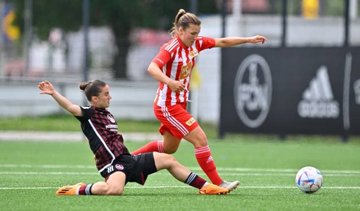 29.07.2023 - Fussball Frauen Frauenfussball - Saison 2023 2024 - Testspiel Freundschaftsspiel Vorbereitungsspiel : 1. FC Nürnberg FCN ( Clubfrauen Club ) - FCUnion Berlin - - xwoxzix - Marina Scholz (7, 1. FC Nürnberg FCN ) Katja Orschmann (55, 1. FC Union Berlin )