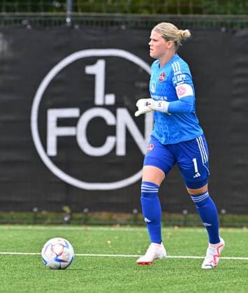 29.07.2023 - Fussball Frauen Frauenfussball - Saison 2023 2024 - Testspiel Freundschaftsspiel Vorbereitungsspiel : 1. FC Nürnberg FCN ( Clubfrauen Club ) - FCUnion Berlin - - xwoxzix - Lea Paulick (1, 1. FC Nürnberg FCN ) Freisteller Einzelbild
