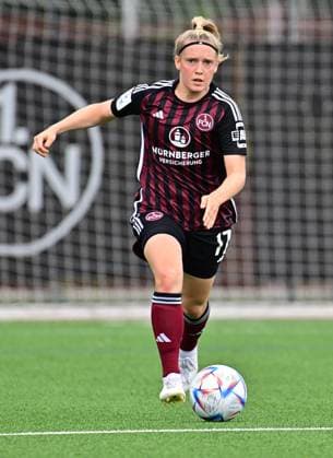 29.07.2023 - Fussball Frauen Frauenfussball - Saison 2023 2024 - Testspiel Freundschaftsspiel Vorbereitungsspiel : 1. FC Nürnberg FCN ( Clubfrauen Club ) - FCUnion Berlin - - xwoxzix - Livia Brunmair (17, 1. FC Nürnberg FCN ) Freisteller Einzelbild