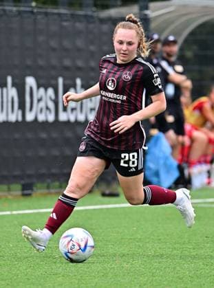 29.07.2023 - Fussball Frauen Frauenfussball - Saison 2023 2024 - Testspiel Freundschaftsspiel Vorbereitungsspiel : 1. FC Nürnberg FCN ( Clubfrauen Club ) - FCUnion Berlin - - xwoxzix - Madeleine Steck (28, 1. FC Nürnberg FCN ) Freisteller Einzelbild