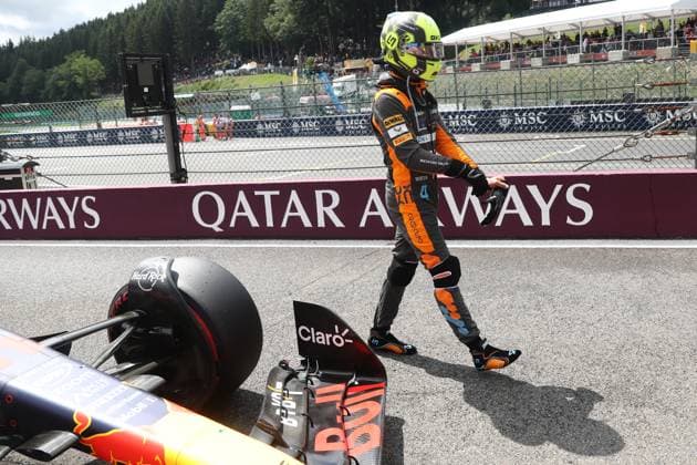F1 Belgian Grand Prix 2023 Sprint Shootout Lando Norris of McLaren after sprint shootout ahead of the Formula 1 Belgian Grand Prix at Spa-Francorchamps in Spa, Belgium on July 29, 2023. Spa Belgium  Copyright: xJakubxPorzyckix originalFilename:porzycki-f1belgia230729_npmvV.jpg