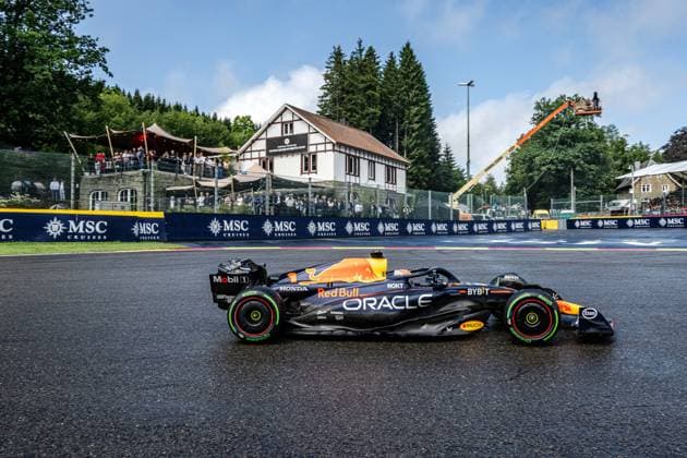 Red Bull Racing Dutch rider Max Verstappen pictured in action during the shootout ahead of the sprint race of the F1 Grand Prix of Belgium auto race, in Spa-Francorchamps, Saturday 29 July 2023. The Spa-Francorchamps Formula One Grand Prix takes place this weekend, from July 28th to July 30th. JONASxROOSENS  x71266906x