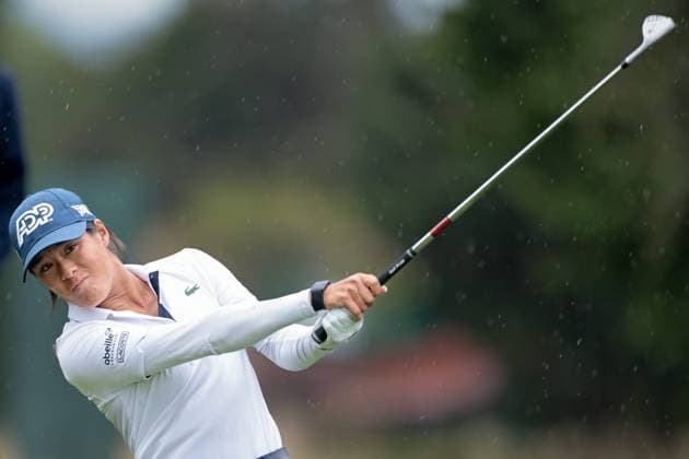THE ALMUNDI EVIAN CHAMPIONSHIP PHOTOPQR LE DAUPHINE Grégory YETCHMENIZA ; Évian-les-Bains ; 29 07 2023 ; Gregory Yetchmeniza LE DAUPHINE LIBERE Photopqr EVIAN-LES-BAINS (HAUTE-SAVOIE) LE 29 JUILLET 2023 THE ALMUNDI EVIAN CHAMPIONSHIP 2023 sur notre photo : Céline Boutier termine la journée avec un score de -11. The Amundi Evian Championship, one of the five major tournaments in women s golf on July 29, 2023.