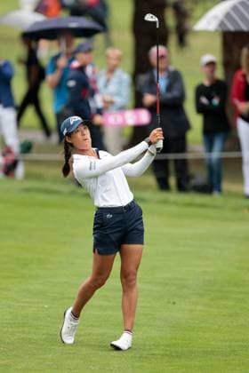 THE ALMUNDI EVIAN CHAMPIONSHIP PHOTOPQR LE DAUPHINE Grégory YETCHMENIZA ; Évian-les-Bains ; 29 07 2023 ; Gregory Yetchmeniza LE DAUPHINE LIBERE Photopqr EVIAN-LES-BAINS (HAUTE-SAVOIE) LE 29 JUILLET 2023 THE ALMUNDI EVIAN CHAMPIONSHIP 2023 sur notre photo : Céline Boutier termine la journée avec un score de -11. The Amundi Evian Championship, one of the five major tournaments in women s golf on July 29, 2023.