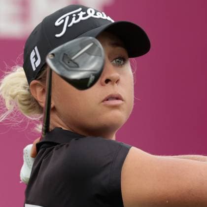 THE ALMUNDI EVIAN CHAMPIONSHIP PHOTOPQR LE DAUPHINE Grégory YETCHMENIZA ; Évian-les-Bains ; 29 07 2023 ; Gregory Yetchmeniza LE DAUPHINE LIBERE Photopqr EVIAN-LES-BAINS (HAUTE-SAVOIE) LE 29 JUILLET 2023 THE ALMUNDI EVIAN CHAMPIONSHIP 2023 sur notre photo : Pauline Roussin-Bouchard, Fra. The Amundi Evian Championship, one of the five major tournaments in women s golf on July 29, 2023.