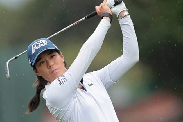 THE ALMUNDI EVIAN CHAMPIONSHIP PHOTOPQR LE DAUPHINE Grégory YETCHMENIZA ; Évian-les-Bains ; 29 07 2023 ; Gregory Yetchmeniza LE DAUPHINE LIBERE Photopqr EVIAN-LES-BAINS (HAUTE-SAVOIE) LE 29 JUILLET 2023 THE ALMUNDI EVIAN CHAMPIONSHIP 2023 sur notre photo : Céline Boutier termine la journée avec un score de -11. The Amundi Evian Championship, one of the five major tournaments in women s golf on July 29, 2023.