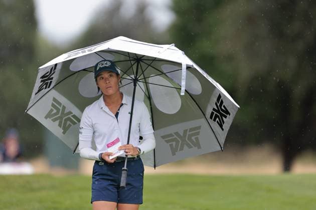 THE ALMUNDI EVIAN CHAMPIONSHIP PHOTOPQR LE DAUPHINE Grégory YETCHMENIZA ; Évian-les-Bains ; 29 07 2023 ; Gregory Yetchmeniza LE DAUPHINE LIBERE Photopqr EVIAN-LES-BAINS (HAUTE-SAVOIE) LE 29 JUILLET 2023 THE ALMUNDI EVIAN CHAMPIONSHIP 2023 sur notre photo : Céline Boutier termine la journée avec un score de -11. The Amundi Evian Championship, one of the five major tournaments in women s golf on July 29, 2023.