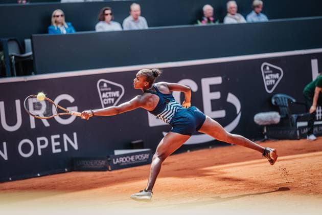 Tennis Frauen WTA, Tennis Damen Tour 250 European Open Hamburg Noma Noha Akugue (GER) vs. Arantxa Rus (NED) 29.07.2023 Noma Noha Akugue (GER) Hamburg Tennis am Rothenbaum Hamburg Deutschland