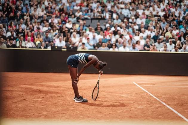 Tennis Frauen WTA, Tennis Damen Tour 250 European Open Hamburg Noma Noha Akugue (GER) vs. Arantxa Rus (NED) 29.07.2023 Noma Noha Akugue (GER) nach ihrem verlorenen Finale Hamburg Tennis am Rothenbaum Hamburg Deutschland