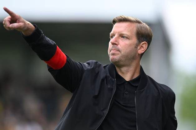 Sport Themen der Woche KW30 Sport Bilder des Tages EUPEN, BELGIUM - JULY 29 : Kohfeldt Florian head coach of KAS Eupen during the Jupiler Pro League match between KAS Eupen and KVC Westerlo on July 29, 2023 in Eupen, Belgium, 29 07 2023 ( KAS Eupen v KVC Westerlo - Jupiler Pro League PhotoNews Panoramic 