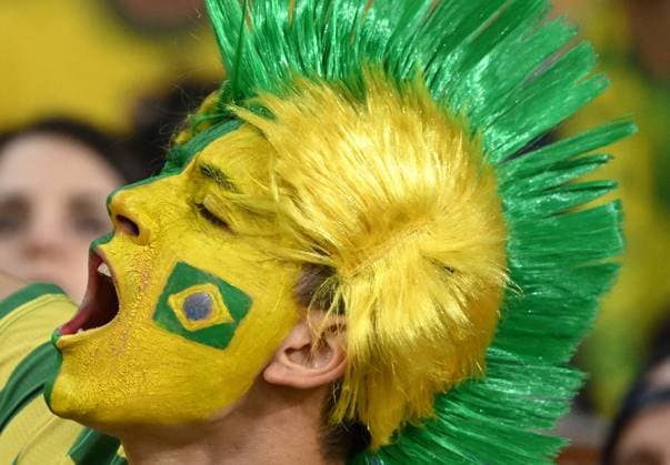 WWC23 FRANCE BRAZIL, A Brazil fan is seen during the FIFA Women s World Cup 2023 soccer match between France and Brazil at Brisbane Stadium in Brisbane, Saturday, July 29, 2023. ( NO ARCHIVING, EDITORIAL USE ONLY, NO USE IN BOOKS WITHOUT CONSENT BRISBANE QUEENSLAND AUSTRALIA  Copyright: xDARRENxENGLANDx 20230730001825697705