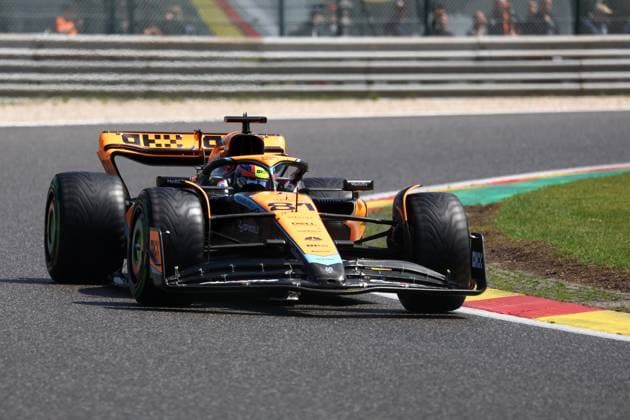 F1 Gran Prix of Belgium Oscar Piastri of McLaren on track during sprint shootout of the F1 Grand Prix of Belgium at Spa Francorchamps on July 29, 2023 Stavelot, Belgium. Stavelot Spa Francorchamps Belgium Copyright: xMarcoxCanonierox
