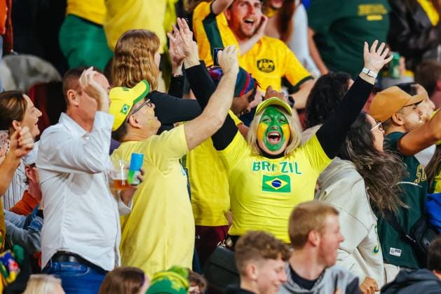 July 29, 2023, Brisbane, Queensland, Australia: BRISBANE, AUSTRALIA - JULY 29: Fans as Brazil plays France at the FIFA Women s World Cup Australia & New Zealand 2023 at Brisbane Stadium on July 29, 2023 Brisbane Australia - ZUMAp121 20230729_zsp_p121_078 Copyright: xChrisxPutnamx