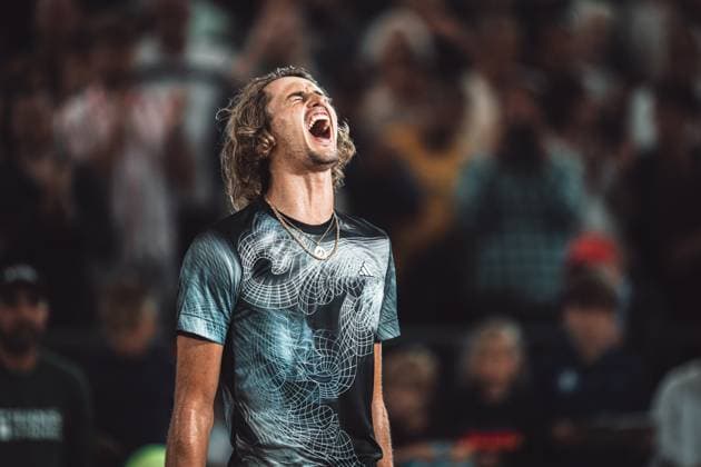 Tennis Männer ATP, Tennis Herren Tour 500 European Open Hamburg Arthur Fils (FRA) vs. Alexander Zverev (GER) 29.07.2023 Alexander Zverev (GER) jubelt denn er hat das Halbfinale gewonnen Hamburg Tennis am Rothenbaum Hamburg Deutschland